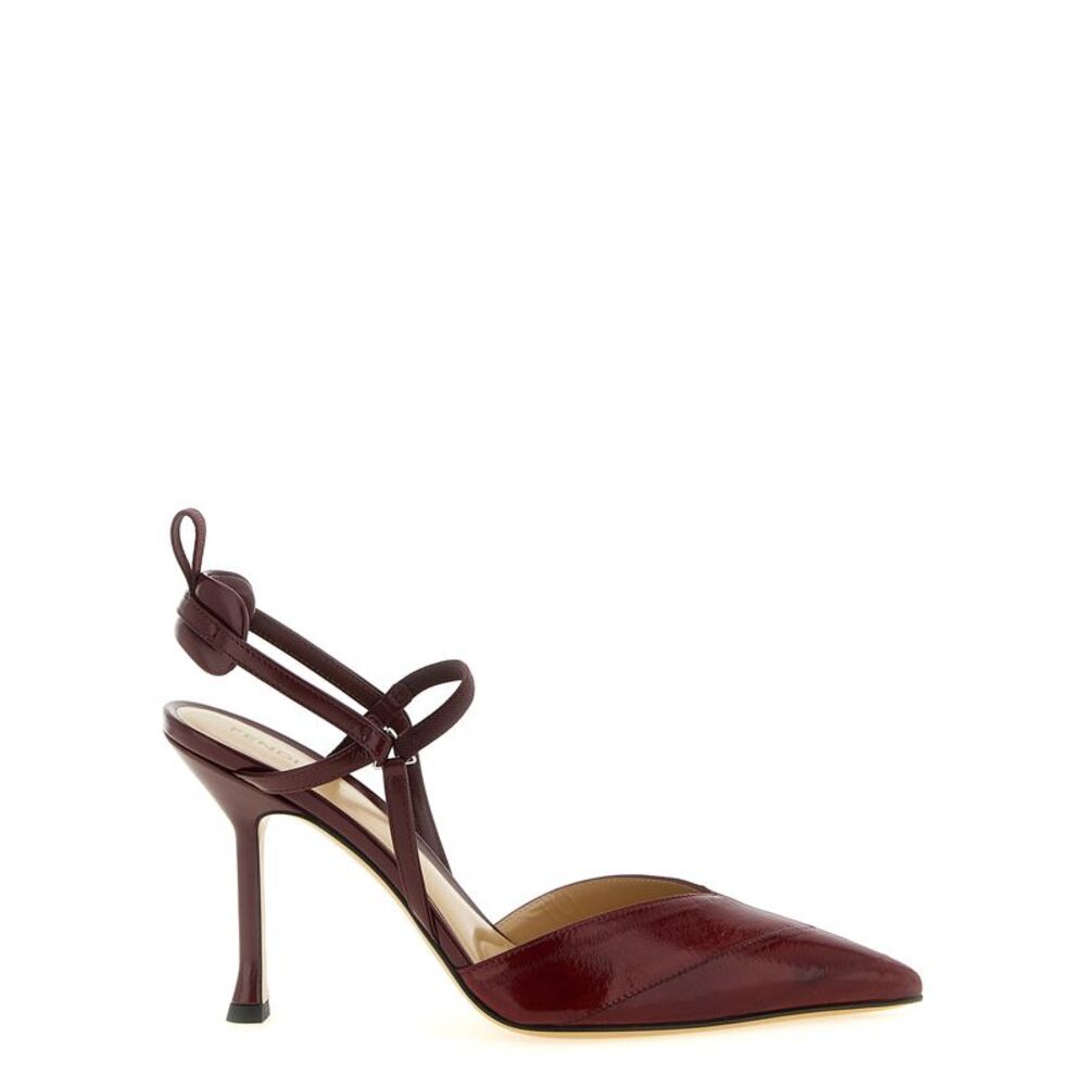 Fendi Bordeaux Lamb Leather Platform Women's Pumps